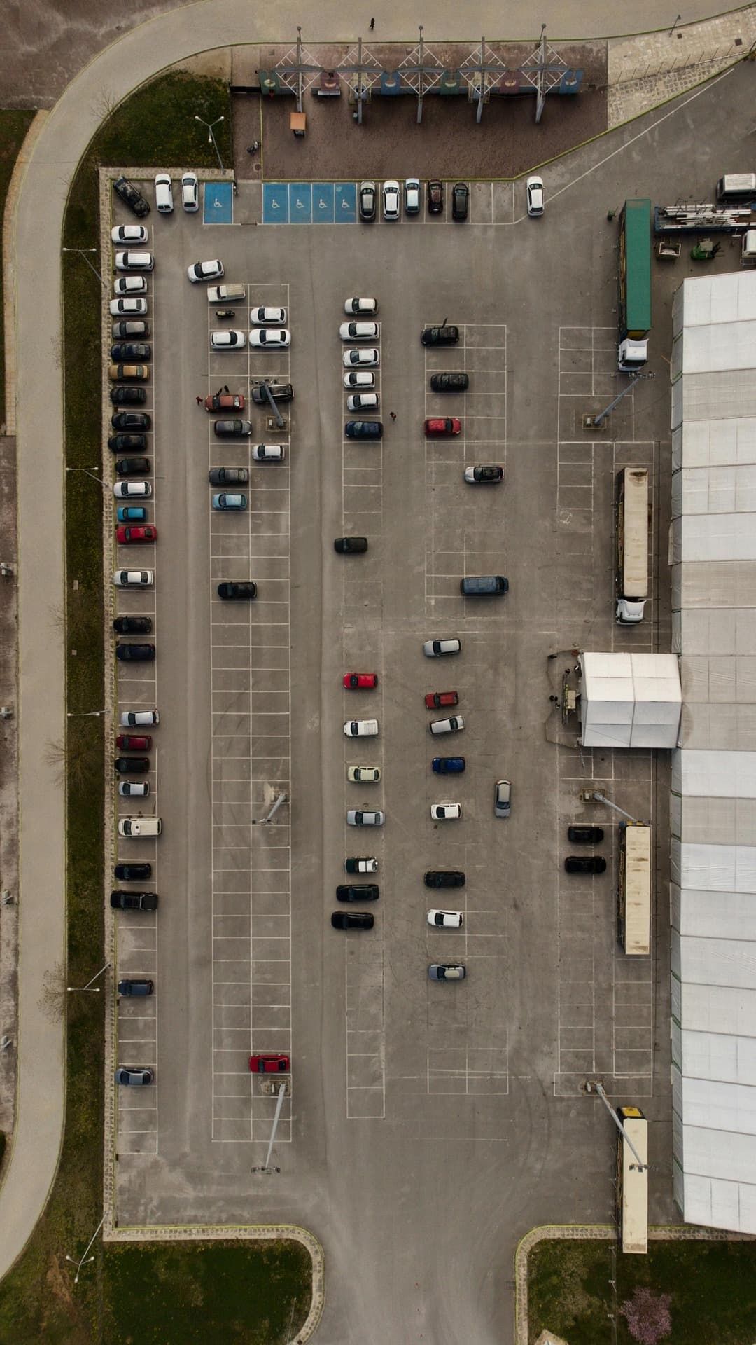 Parking lot camera view